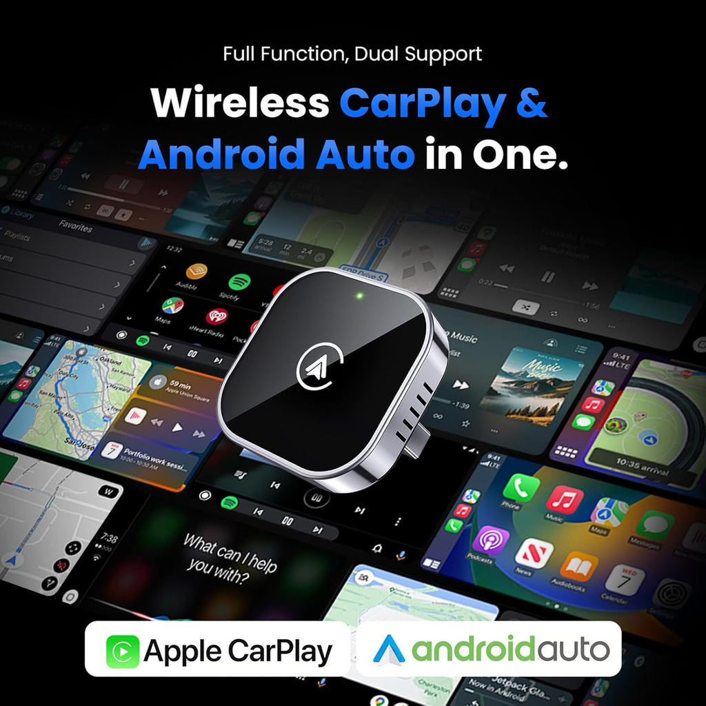 DriveLink Pro™ 2-in-1 Wireless CarPlay & Android Auto Adapter