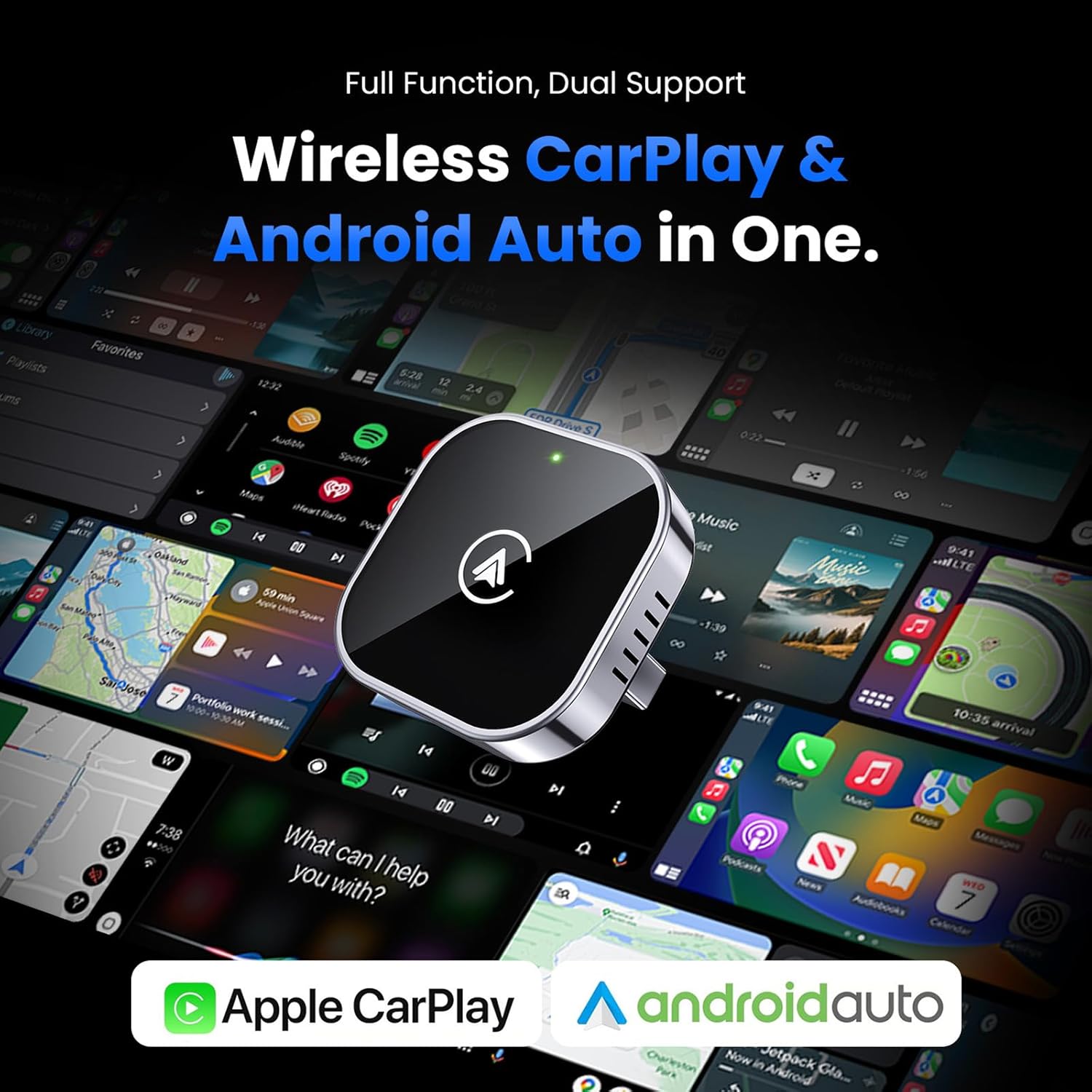 DriveLink Pro™ 2-in-1 Wireless CarPlay & Android Auto Adapter