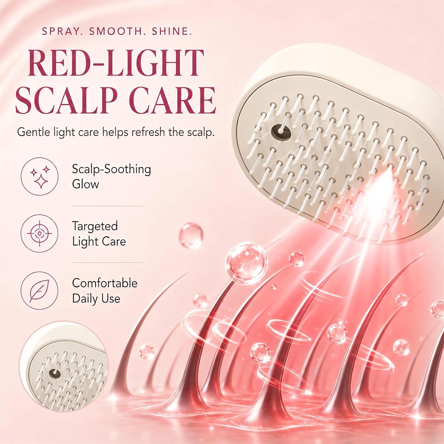 MistGlow™ Electric Aqua Detangling Brush