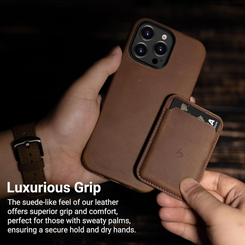 HeritageGrip™ Vintage Leather MagSafe Case