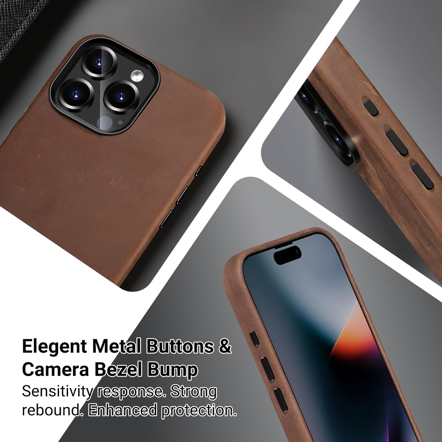 HeritageGrip™ Vintage Leather MagSafe Case