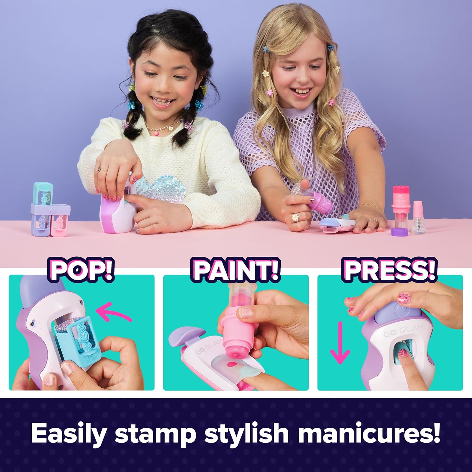 GlamPop™ Instant Nail Art Studio Kit (200 Designs)