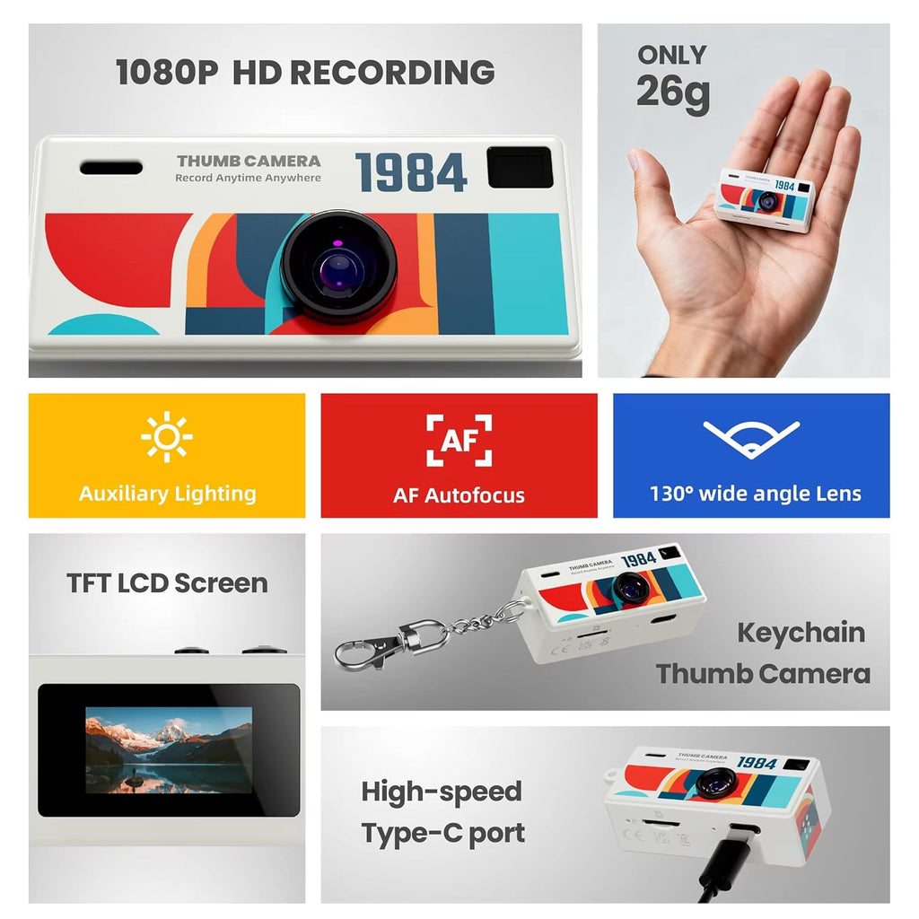 RetroSnap™ Mini Keychain Camera