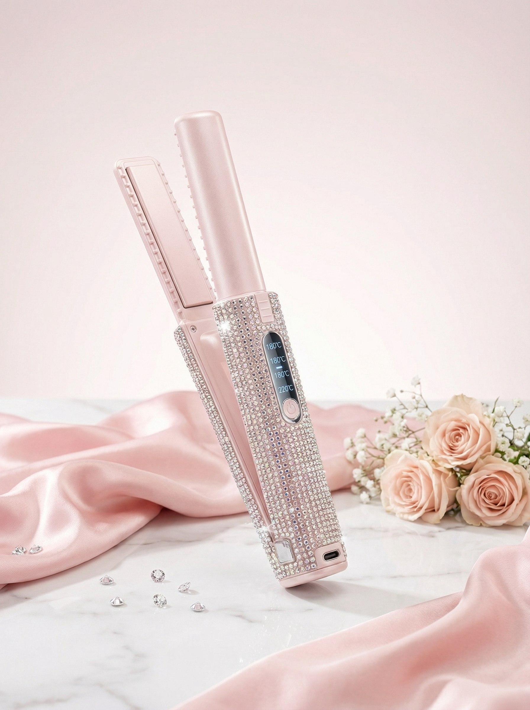GlamGlide™ Crystal Hair Styler Brush
