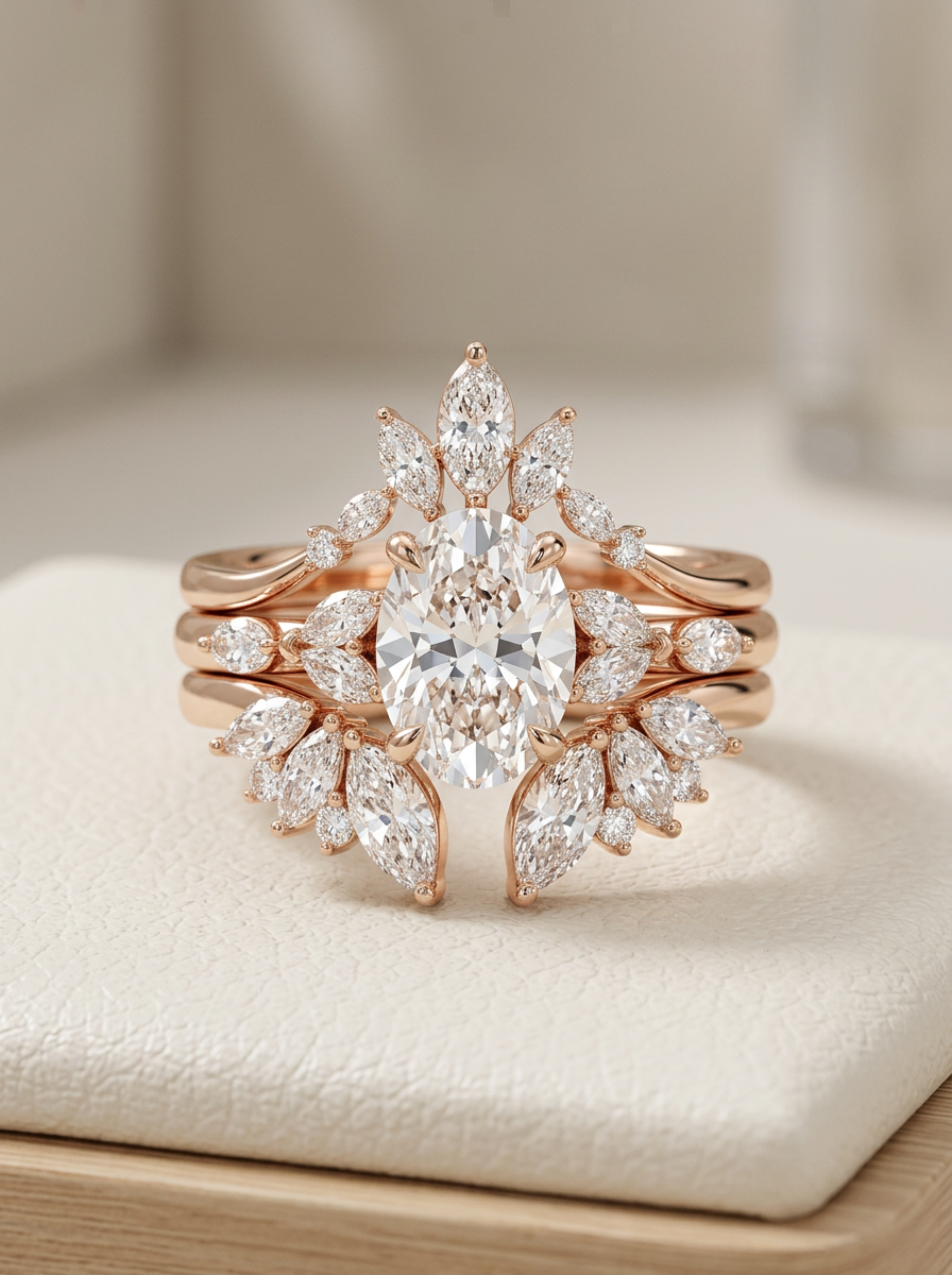 AuroraBloom™ Rose Gold Statement Ring