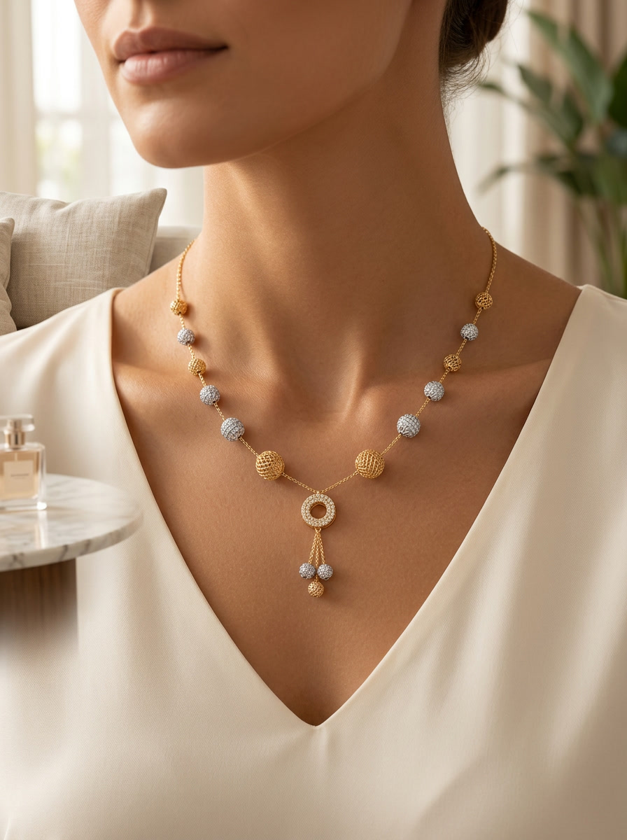 LumiSphere™ Two-Tone Luxury Necklace Set