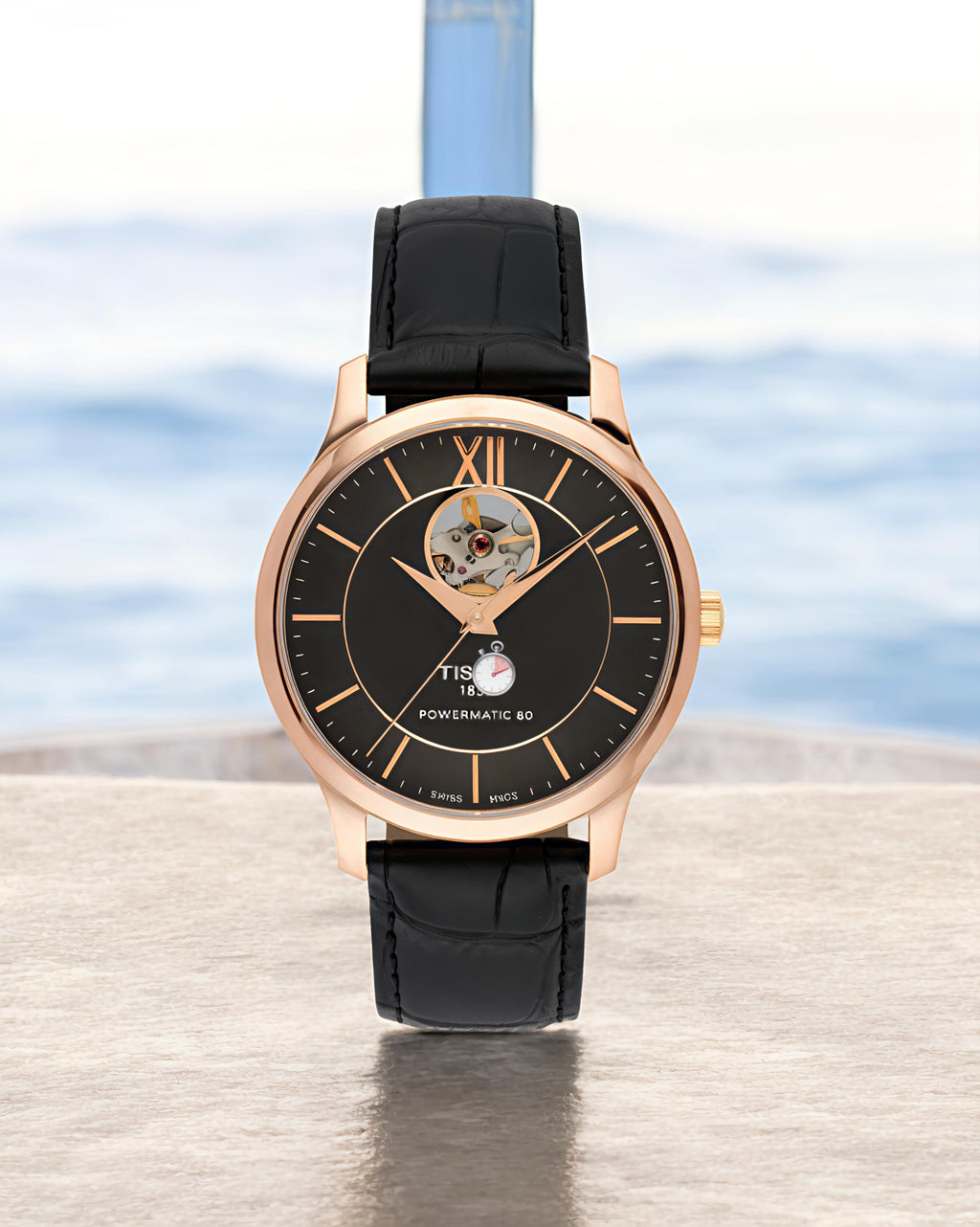 Tiss-ot Leather Men's Analog Watch