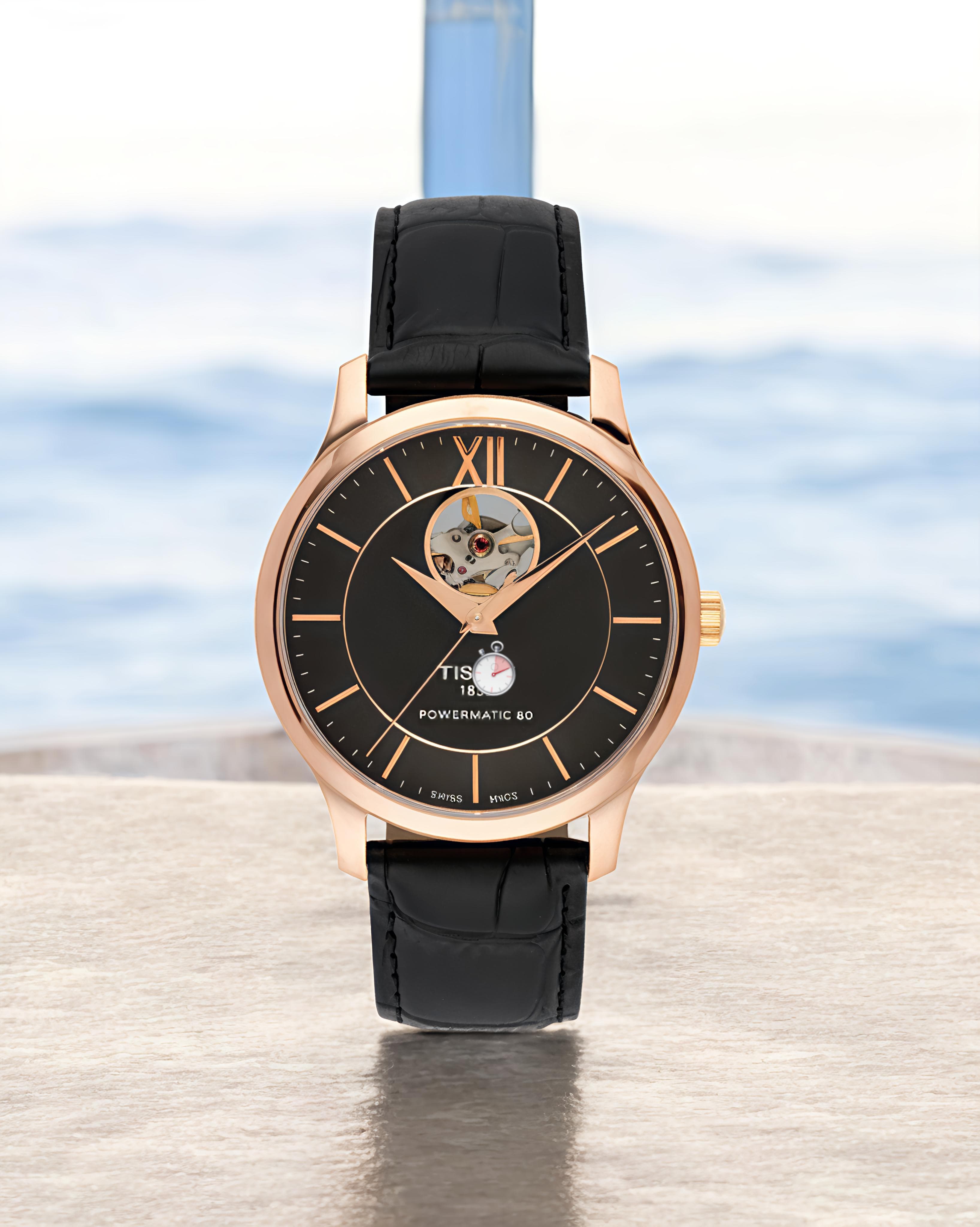 Tiss-ot Leather Men's Analog Watch