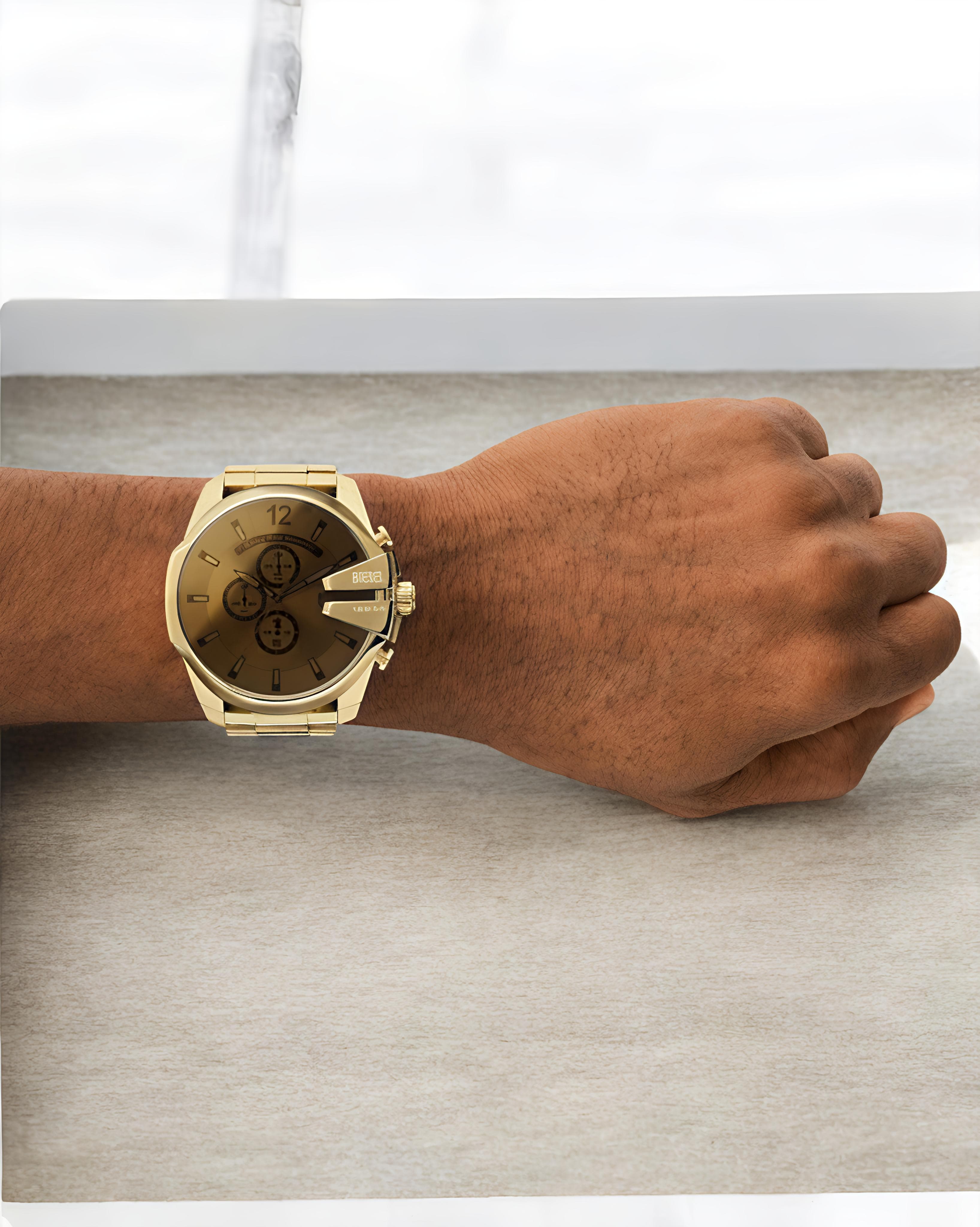 Dies-el Stainless Steel Analog Yellow Dial Men's Watch