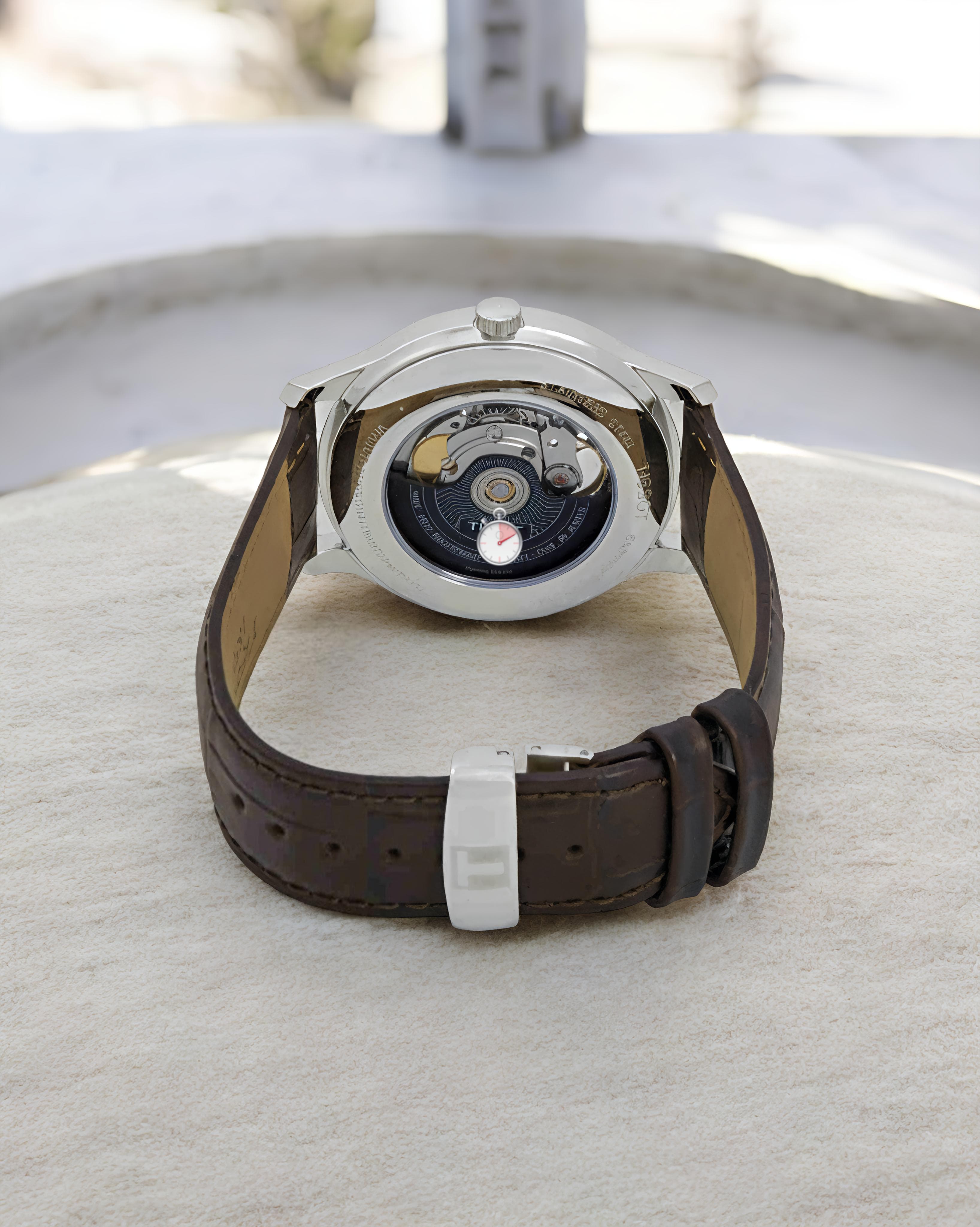 Tiss-ot Mens Tradition Powermatic 80 Open Heart 40mm Watch