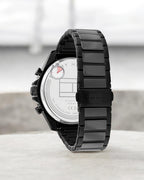 Tom-my Hilfig-er Quartz Black Dial Stainless Steel Watch